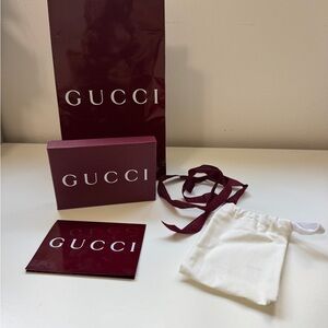 Gucci Burgundy Accessory Set
